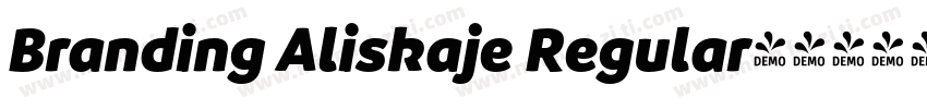 Branding Aliskaje Regular字体转换